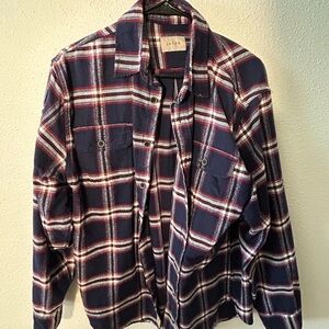 Jachs Navy and Burgundy Checkered Shirt